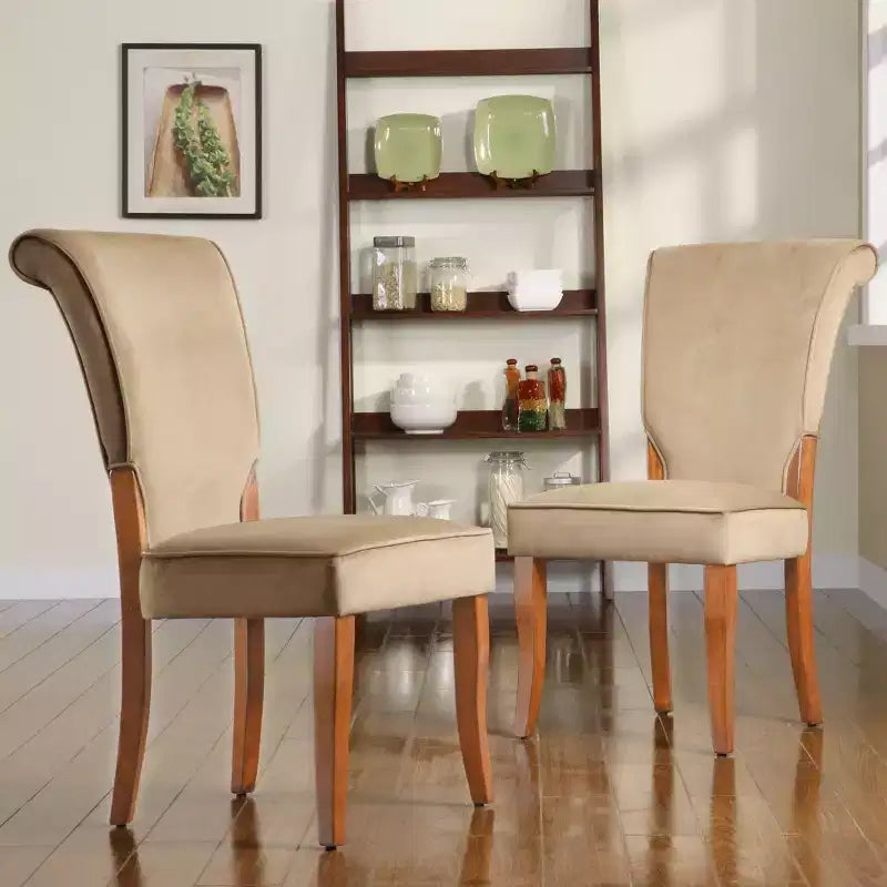 Chaises de salle à manger Parsons rembourrées en velours Pershing (lot de 2) - iNSPIREQ