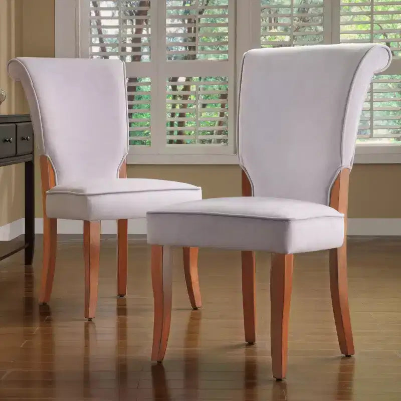 Chaises de salle à manger Parsons rembourrées en velours Pershing (lot de 2) - iNSPIREQ