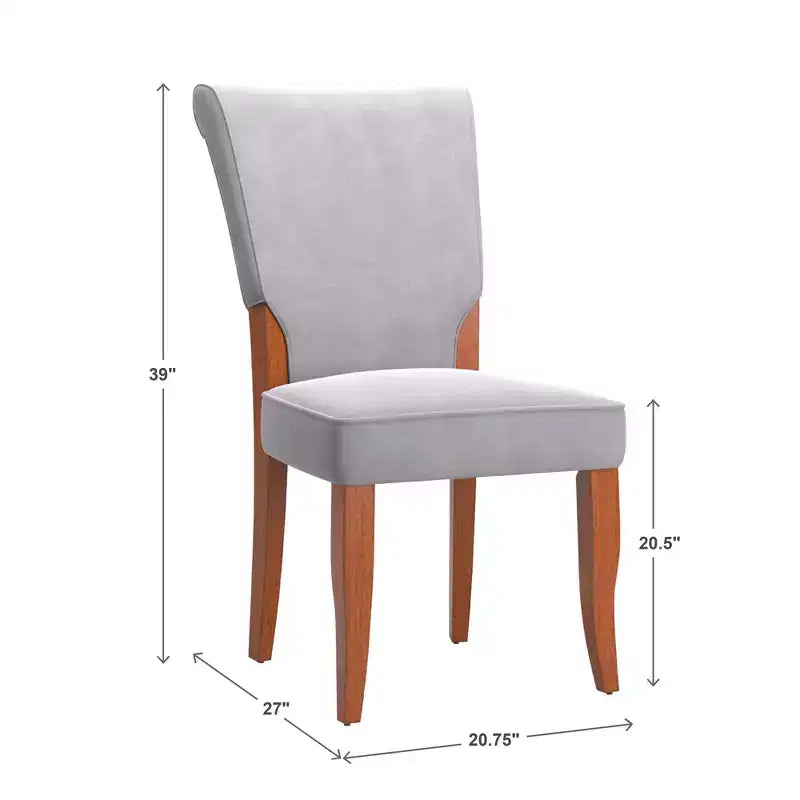 Chaises de salle à manger Parsons rembourrées en velours Pershing (lot de 2) - iNSPIREQ