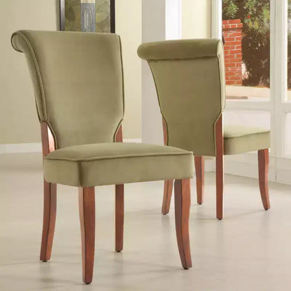 Chaises de salle à manger Parsons rembourrées en velours Pershing (lot de 2) - iNSPIREQ