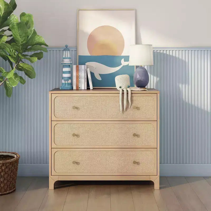 Commode 3 tiroirs Elio/Rotin