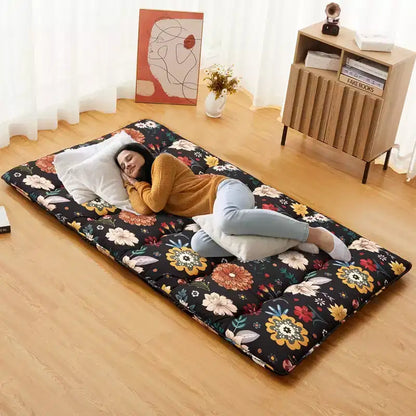 Matelas de sol futon japonais floral, tapis Tatami épais, matelas de sol pliable, matelas de sol enroulable pour dortoir, matelas de sol portable