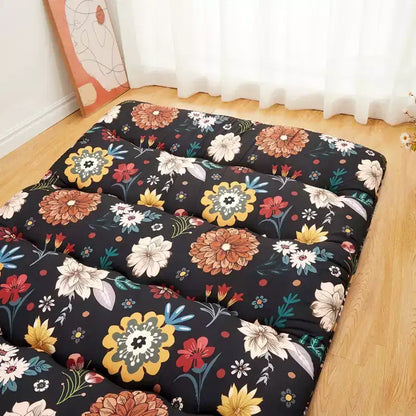 Matelas de sol futon japonais floral, tapis Tatami épais, matelas de sol pliable, matelas de sol enroulable pour dortoir, matelas de sol portable