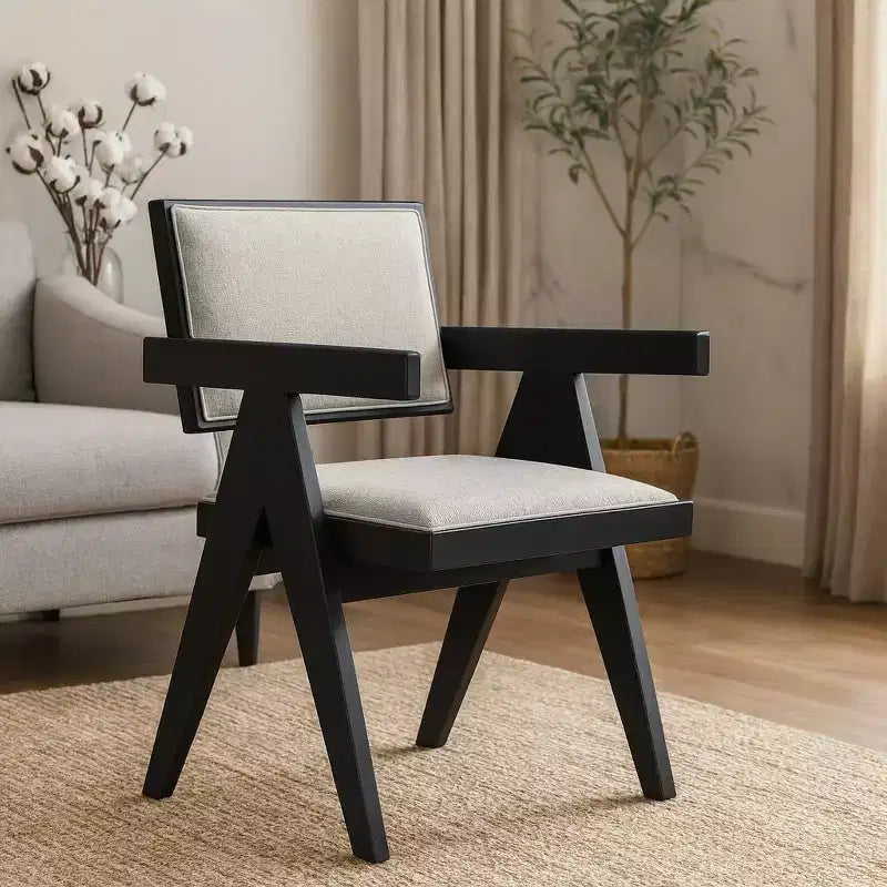 Chaises d'appoint Raquel, lot de 2, noires