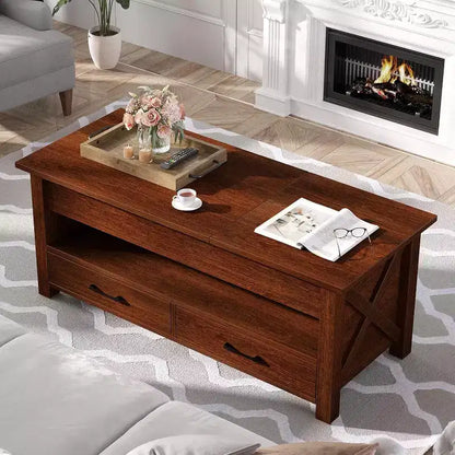 Table basse en bois - Table basse réglable, Table basse réglable en hauteur, Table basse moderne, Table basse élégante