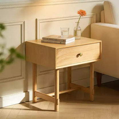Christopher Knight Home Dawson Table de chevet scandinave moderne en bois massif avec tiroir