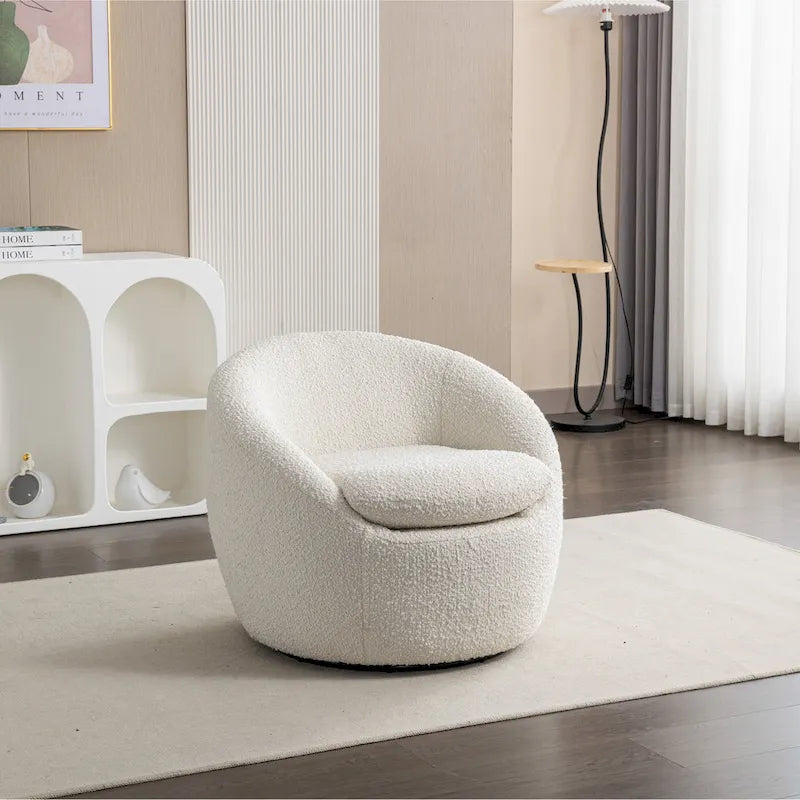 Fauteuil pivotant - Rotation à 360° - Tissu bouclette