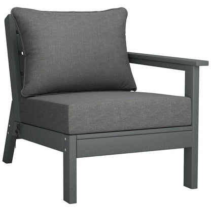 Polytrends Birchwood Canapé d'extérieur en HDPE résistant aux intempéries pour terrasse avec coussins (3 pièces)