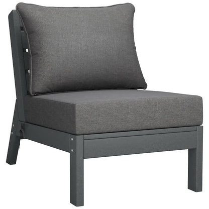 Polytrends Birchwood Canapé d'extérieur en HDPE résistant aux intempéries pour terrasse avec coussins (3 pièces)