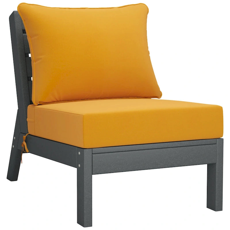 Polytrends Birchwood Canapé d'extérieur en HDPE résistant aux intempéries pour terrasse avec coussins (3 pièces)