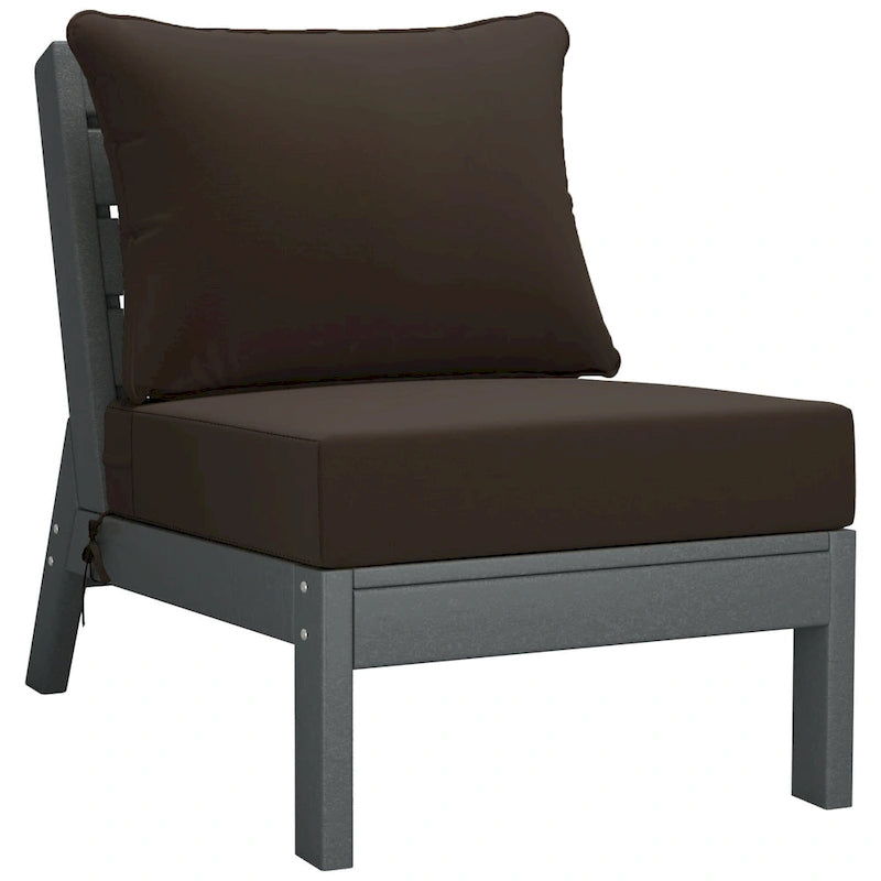 Polytrends Birchwood Canapé d'extérieur en HDPE résistant aux intempéries pour terrasse avec coussins (3 pièces)