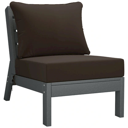 Polytrends Birchwood Canapé d'extérieur en HDPE résistant aux intempéries pour terrasse avec coussins (3 pièces)
