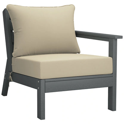 Polytrends Birchwood Canapé d'extérieur en HDPE résistant aux intempéries pour terrasse avec coussins (3 pièces)