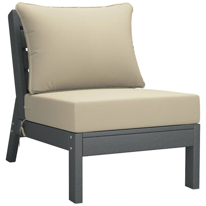 Polytrends Birchwood Canapé d'extérieur en HDPE résistant aux intempéries pour terrasse avec coussins (3 pièces)