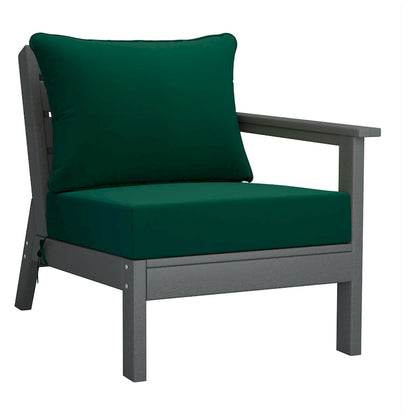 Polytrends Birchwood Canapé d'extérieur en HDPE résistant aux intempéries pour terrasse avec coussins (3 pièces)