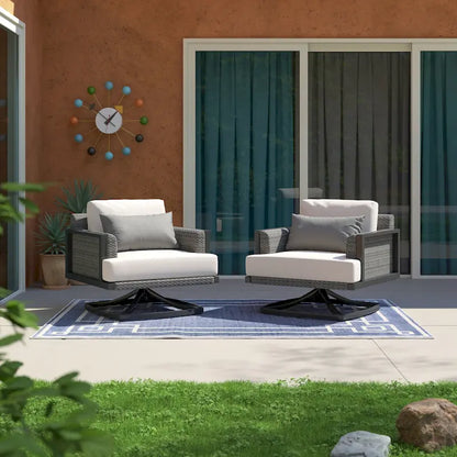 Ensemble de 2 fauteuils de jardin Vistano Sunbrella - Gris