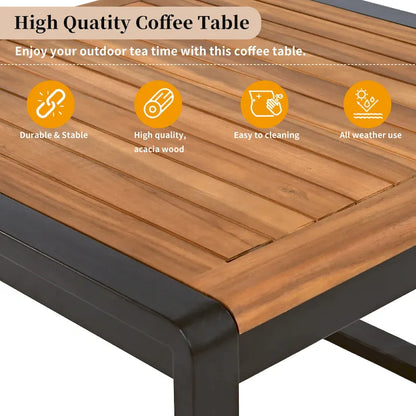 Ensemble de canapé d'angle 4 pièces avec tables basses pour patio