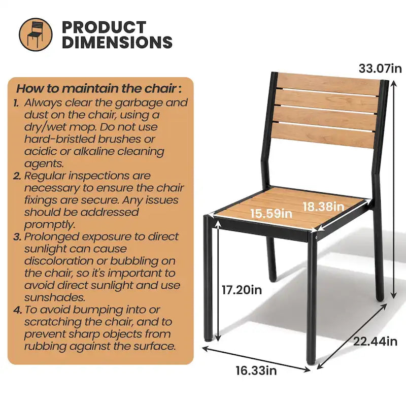 Ensemble de salle à manger d'extérieur 7 pièces – Table en aluminium avec trou pour parasol et chaises empilables