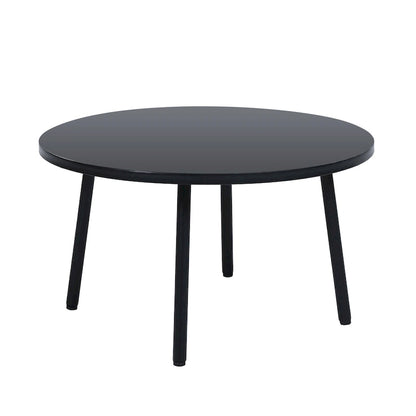 Ensemble de canapés d'angle incurvés en fer avec table et coussins