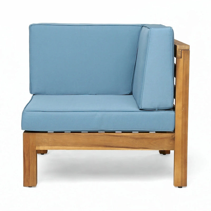 Ensemble 3 pièces d'extérieur « LOVE SEAT » avec table basse, bleu
