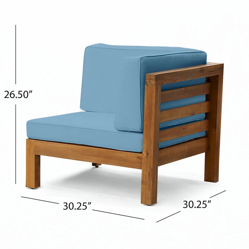 Ensemble 3 pièces d'extérieur « LOVE SEAT » avec table basse, bleu