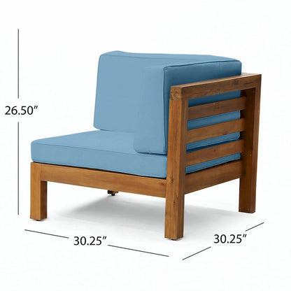 Ensemble 3 pièces d'extérieur « LOVE SEAT » avec table basse, bleu