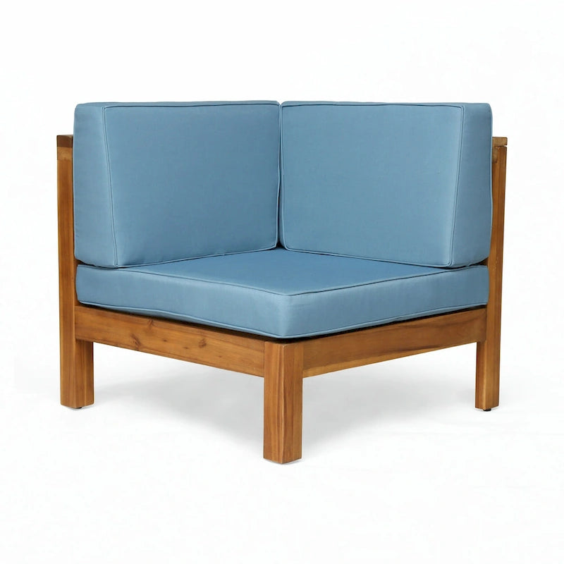 Ensemble 3 pièces d'extérieur « LOVE SEAT » avec table basse, bleu