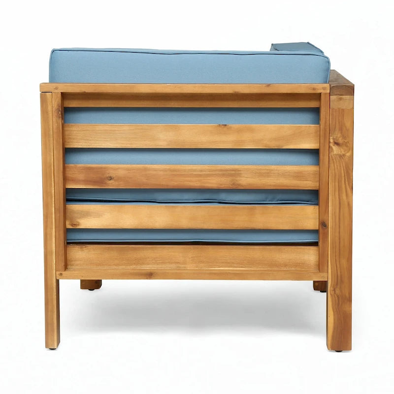 Ensemble 3 pièces d'extérieur « LOVE SEAT » avec table basse, bleu