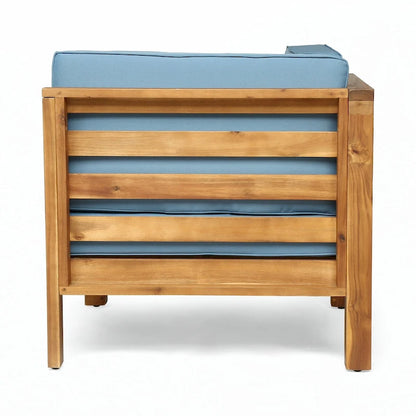 Ensemble 3 pièces d'extérieur « LOVE SEAT » avec table basse, bleu