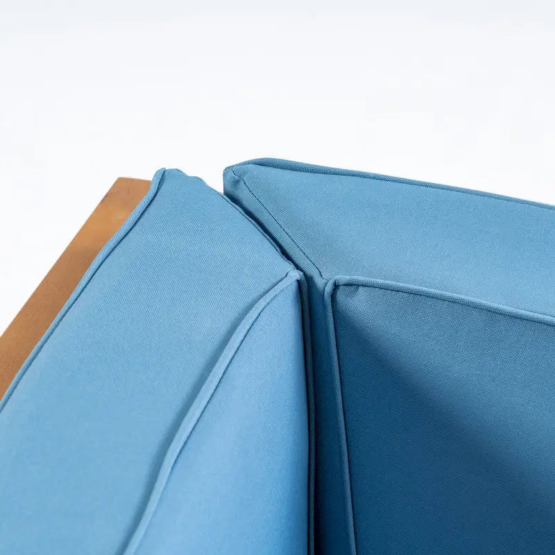 Ensemble 3 pièces d'extérieur « LOVE SEAT » avec table basse, bleu