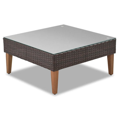 Ensemble de mobilier d'extérieur 4 pièces, salon de jardin tout temps, ensemble de canapé d'angle en osier avec coussins et table basse