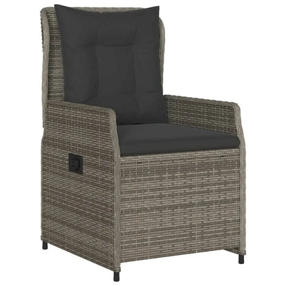 vidaXL Salon de jardin gris en résine tressée Grand salon de jardin - 63 x 31.5 x 29.1/ 6