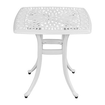 Patio 21 Table de salle à manger en fonte d'aluminium avec trou pour parasol