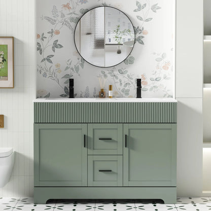 Meuble-lavabo de salle de bain Wavy Line 30/36/48 avec évier et robinet