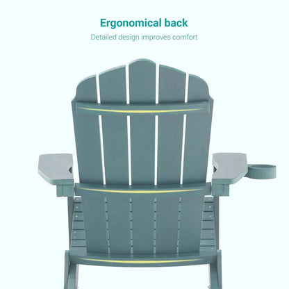 Bonosuki Lot de 2 chaises pliantes Adirondack pour patio et brasero