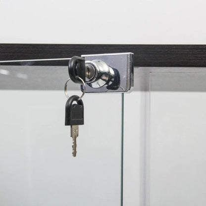 Vitrine en verre à double porte avec 5 étagères