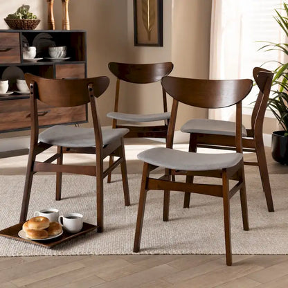 Lot de 4 chaises de salle à manger modernes de style transitionnel Parlin Mid-Century
