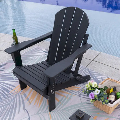 Chaise Adirondack pliante d'extérieur avec porte-gobelet