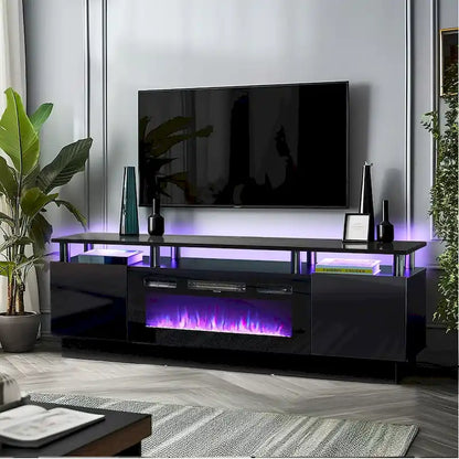 Meuble TV cheminée de 70 po avec foyer électrique de 36 po