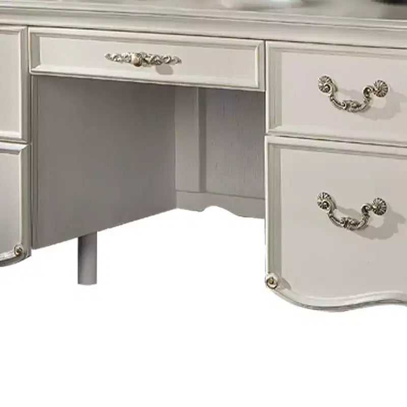 Bureaux Vendome 31" Finition Nacre Antique - Acme Furniture : Écriture de Direction, Étagère de Rangement Ouvert