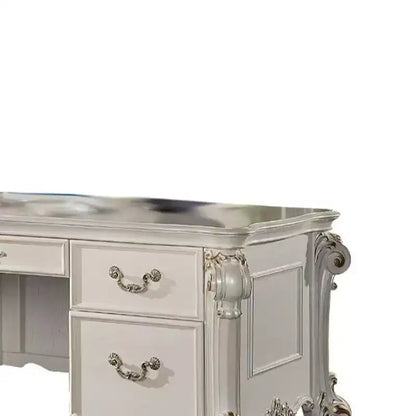 Bureaux Vendome 31" Finition Nacre Antique - Acme Furniture : Écriture de Direction, Étagère de Rangement Ouvert