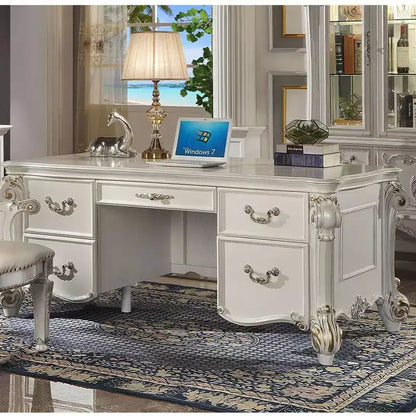 Bureaux Vendome 31" Finition Nacre Antique - Acme Furniture : Écriture de Direction, Étagère de Rangement Ouvert
