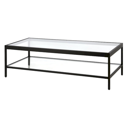 Table basse Alexis en métal et verre