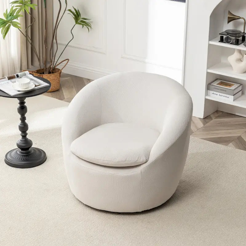 Fauteuil pivotant - Rotation à 360° - Tissu bouclette