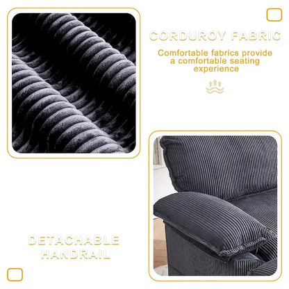 Fauteuil surdimensionné 56,9 W avec repose-pieds, fauteuil de lecture pour chambre à coucher, canapé-lit paresseux, canapé inclinable simple et moderne surdimensionné
