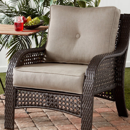 Ensemble de deux coussins d'extérieur haut de gamme Sunbrella pour assise profonde