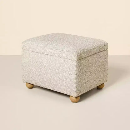 Pouf de rangement rembourré naturel/marron - Hearth & Hand™ avec Magnolia