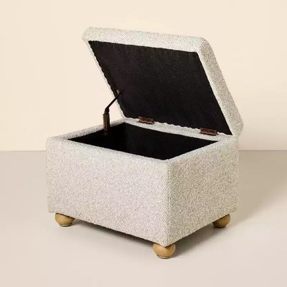 Pouf de rangement rembourré naturel/marron - Hearth & Hand™ avec Magnolia