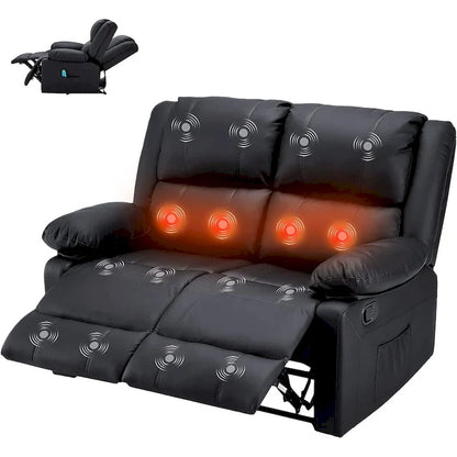 Causeuse inclinable 2 places AECOJOY avec fonction de chaleur et de massage