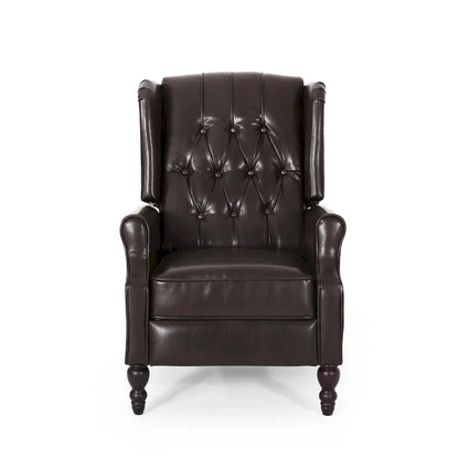 Fauteuil inclinable en cuir reconstitué Walter Brown par Christopher Knight Home
